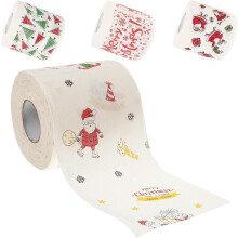 4 Rollen Toilettenpapier mit Weihnachtsmuster, dekoratives Badezimmer-Toilettenpapier mit Weihnachtsmotiven