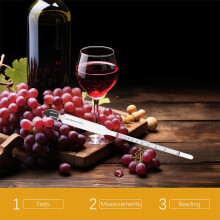 Lot de 2 testeurs d'alcool à double échelle, hydromètres, appareil de mesure en verre, lecture facile, utilisation polyvalente