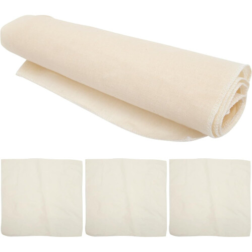 4pcs Reusable Cheesecloth for Straining Large Size Square Fabric with Fine Encryption Design