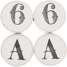 Sada 4 roliek vintage abecedných číselných washi pások, 15 mm písmená a 20 mm čísla, dekoratívna maskovacia páska na scrapbooking.