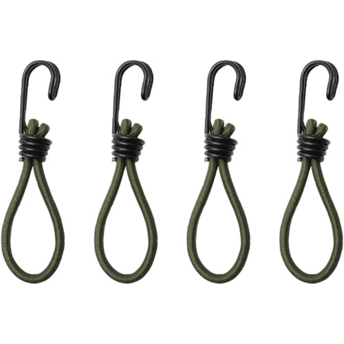 4pcs Tent Buckle and Canopy Pull Rope Hook Set Elastic Tent Rope Fasteners