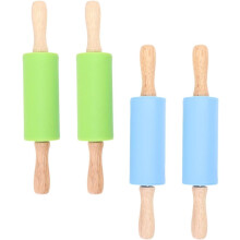 4 stuks mini deegrollers/bakstokjes van siliconen, voedselveilig, multifunctioneel, gemakkelijk schoon te maken.