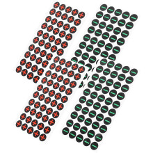 Battery Polarity Sticker Set 15mm Red Positive and Blue Negative Labels