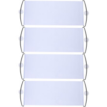 Set mit 4 wiederverwendbaren, handlichen, weißen, abwischbaren Rollbannern