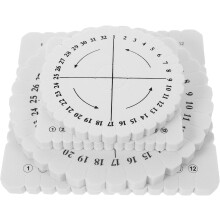 Set di 4 dischi per intrecciare corde, ideali per braccialetti fai da te, con foro rotondo da 150 mm.