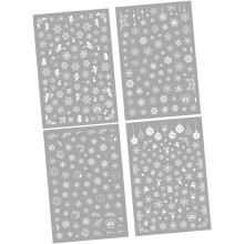 4 vellen kerstnagelstickers voor manicures en feestjes tijdens de feestdagen