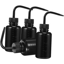 4pcs tatuagem enxague garrafas garrafas plásticas pretas para a extensão dos cílios higiénicos de viagem