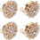 4pcs Gold-Plated Button Covers for Shirts Rhinestone Shirt Button Covers 1