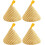 4pcs Anti-scald Pot Gloves Cooking Pot Lid Covers Triangular Heat Resistant Polyester 1