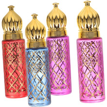 4er-Pack leere Glas-Rollerflaschen für ätherische Öle, ideal für unterwegs und zur Aromatherapie.