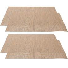 4-teiliges Set aus 30 x 45 cm großen, wasserfesten PVC-Tischsets mit Bambusstruktur
