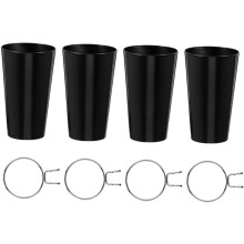 4 juegos de ganchos redondos para tablero perforado, soportes para vasos de tablero perforado, 8 cm de diámetro con capacidad para 500 ml.