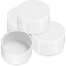 4 PCs encaixe da tomada do tubo do PVC branco resistente à pressão fácil instalação encaixes do tubo da tampa do acoplamento do PVC