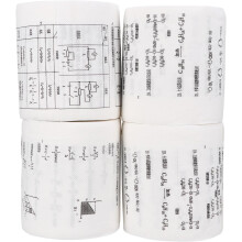 4 Rollen kreatives, lustiges Toilettenpapier mit Aufdrucken chemischer und physikalischer Formeln