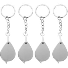 Lot de 4 mini loupes pliables portables x10, porte-clés, petites loupes de poche légères et compactes.