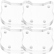 4 Stück Magnetkartenplättchen, Acryl-Bilderrahmenmagnete, dekorative Mini-Fotorahmenmagnete