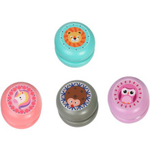 4pcs Wooden Cartoon Yo-yo Set, Finger Yo-yo Balls with Owl Lion Hedgehog Unicorn Designs