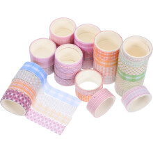 32 Rollen kariertes Washi-Tape-Set, je 2 m lang, dekoratives Masking Tape