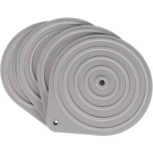 Lot de 4 dessous de plat ronds en silicone antidérapants et résistants à la chaleur, pour protéger votre bureau ou votre table de travail.