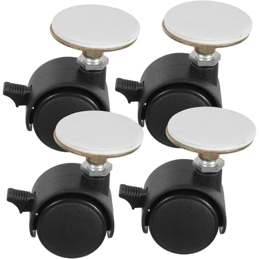 4Pcs Small Adhesive Wheels Mini Sticky Pulley Casters Rotation For Table Trash Can 8686962973167