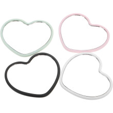 Herzförmiges Kompaktspiegel-Set, 4-teilig, Mini-Handschminkspiegel, tragbar, klein