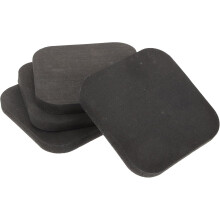 4 ks gumových rohoží na běžecký pás 100 mm x 100 mm x 10 mm tlumící cvičební podložky