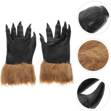 2 ks hrozných vlčích rukavíc, halloweenskych rukavíc s pazúrmi, strašidelných párty pre cosplay