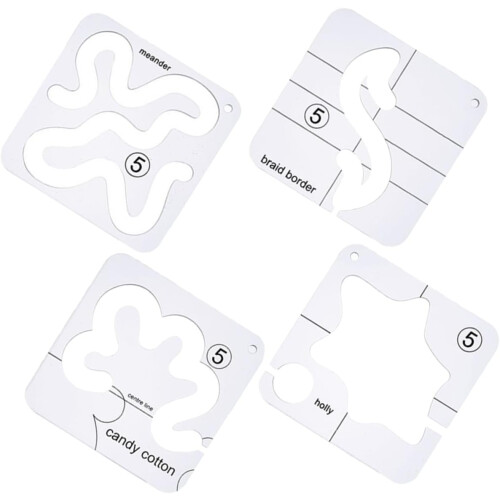 Modelli per quilting fai da te, kit di cucito e patchwork da 4 pezzi per principianti.