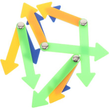 4 pezzi di ricambio per orologi in plastica, accessori per orologi, per uso didattico e scolastico.