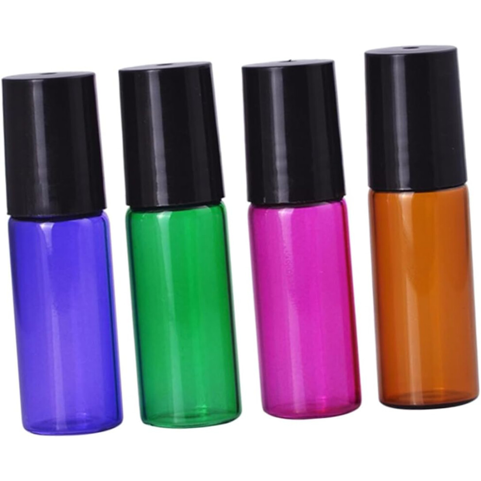 Hkhbjs 4Pcs Rollerball Bottle Portable Empty Sub Bottles For Travel Toiletries Design For Personal Care Random Color
