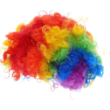 4 ks krátka nadýchaná afro parochňa pre ženy mužov klaun cosplay halloween párty bláznivá parochňa vtipné vlasy disko karneval