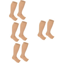 4 paires de chaussettes de compression en fibre élastique Chinlon pour femmes, manchons de mollet pour jambes, bas de contention
