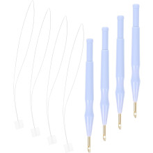 4er-Set verstellbare Nadeleinfädler für Punch Needles zum Sticken, Nähen, Selbermachen und Stricken – ideal für Stoffarbeiten.