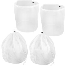 Lot de 4 sacs à linge en maille avec cordon de serrage, en polyester, pour protéger vos vêtements et organiser vos voyages.