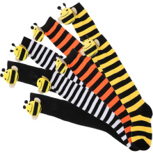4 Paar Strümpfe für Jungen und Mädchen, Bienen-Cosplay-Kniestrümpfe, süße Socken für Mädchen für Bienen-Mottopartys