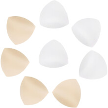 4 pares transpirável esponja sutiã insere almofadas feminino peito copo almofadas acessórios esportivos branco nu um tamanho para uso diário