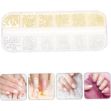 Metallkugeln für Nagelkunst, DIY-Maniküre, Dekoration für Nagelstudios, Heimwerken und Schmuckherstellung (Farbe zufällig)