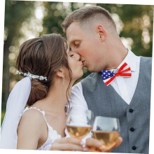 papillon patriottici da uomo USA UK stampati in poliestere