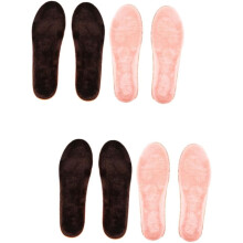 4pairs Soleiras de inverno Calçadas quentes Insertos espessados de peluche para cuidados de pés esportivos para conforto do tempo frio