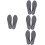4pairs Comfortable Foot Insoles for Men Replaceable Shoe Inserts Shock-absorbing Technology Multi-function 1