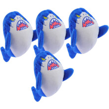 4er-Set Hai-Plüsch-Schlüsselanhänger, Cartoon-Tier-Anhänger, niedliche Plüsch-Taschenanhänger für Schlüssel und Taschen