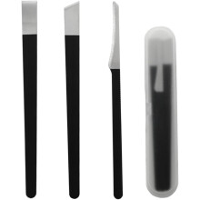 Ensemble de 4 coupe-ongles de pédicure en acier au carbone avec pochette de rangement