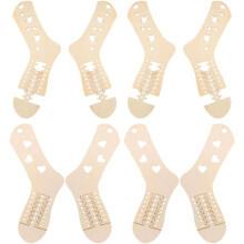 4 Paar hölzerne Sockenstrickmaschinen-DIY-Formen für Strickzubehör und Sockenblocker
