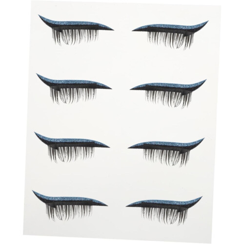 4pairs Eyeliner Sticker False Eyelashes Shiny Lash Decals for Makeup Tools