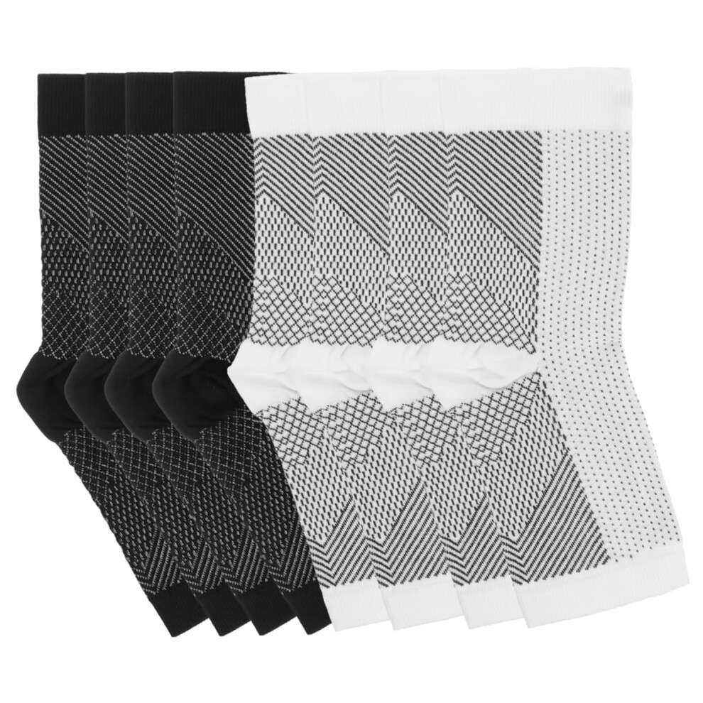 Hkhbjs 4Pairs Elastic Compression Ankle Socks For Plantar Fasciitis Achilles Support