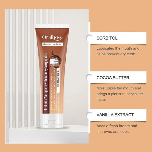 Chocolate Flavored Toothpaste Gently Clean Tartar Stains Odor Care Tooth Care Toothpaste 2