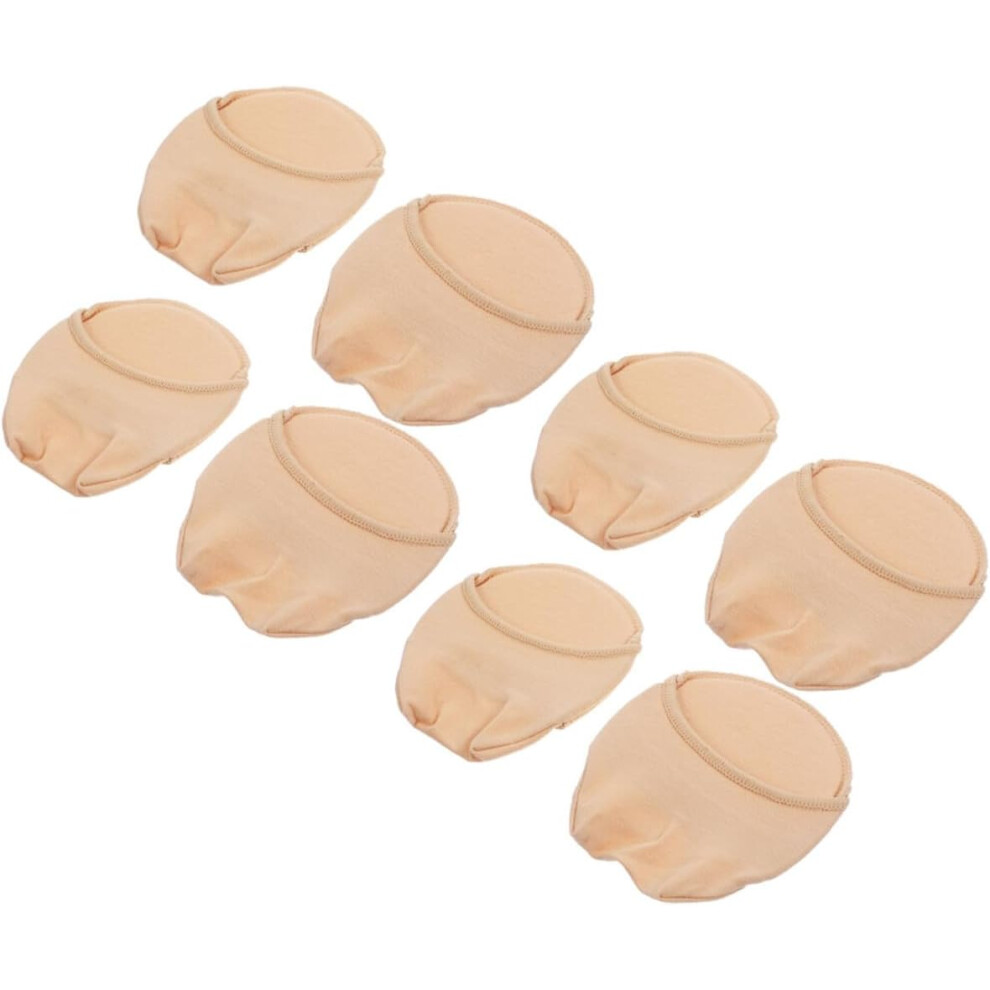 Hkhbjs 4 Pairs Breathable Non-Slip Toe Topper Socks For Women Invisible Forefoot Half Socks In Skin Color And Comfortable Liner