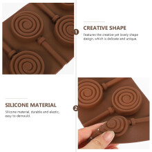 Lot de 2 moules à chocolat en silicone en forme de sucette, antiadhésifs et faciles à démouler. Outils de pâtisserie.