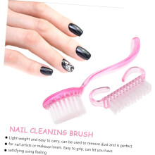 Kit de limpeza de escovas de unhas de cor aleatória 1 conjunto de limpadores de poeira de unhas para manicure e pedicure