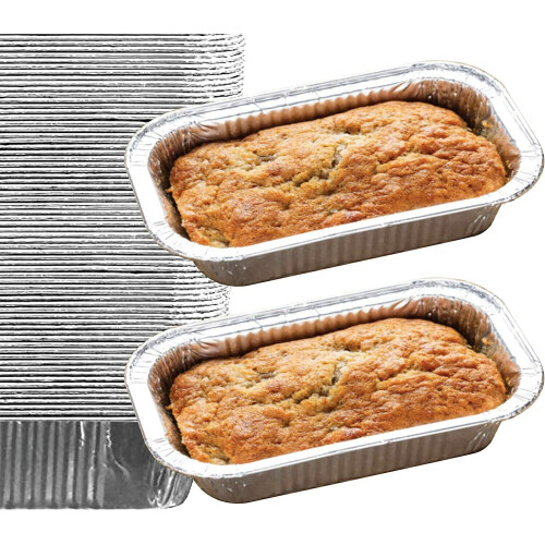 Aluminum Foil Loaf Pan Rectangular 8.5" x 4.5" x 2.5" 2 lb